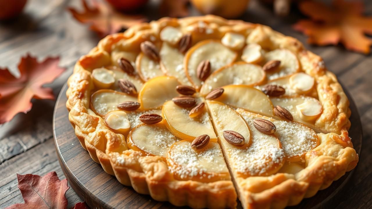 Tarte Rustique Poires Amandes Dessert Reconfortant