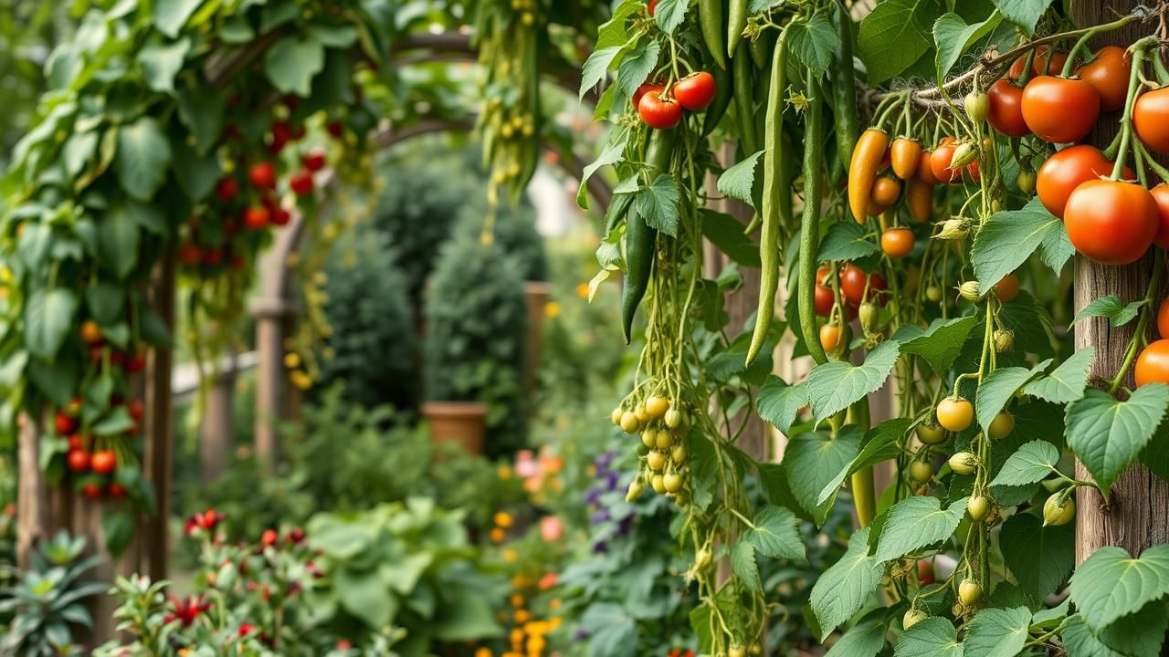 Transformez Jardin Cascade Comestible Legumes Grimpants