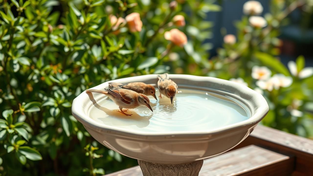 Un Point Deau Attire Les Oiseaux