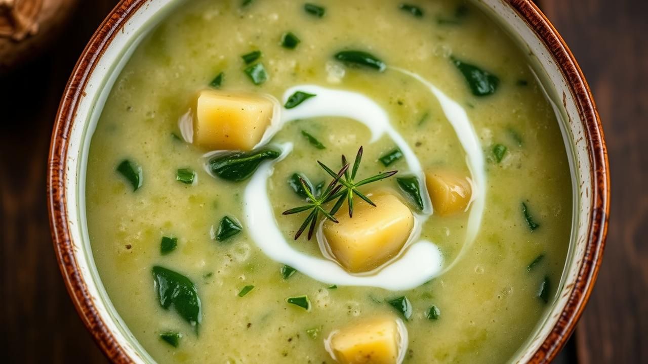 Veloute Epinards Pommes De Terre Lait De Coco