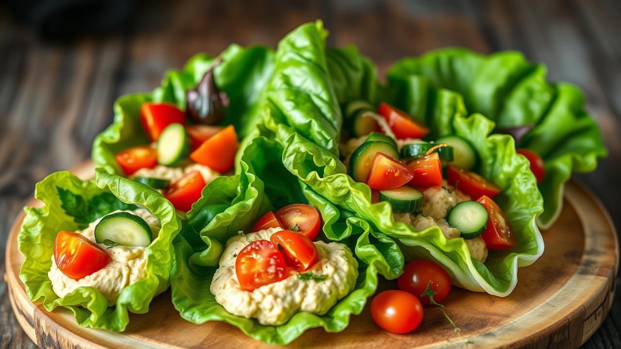 Wraps Laitue Houmous Recette Healthy