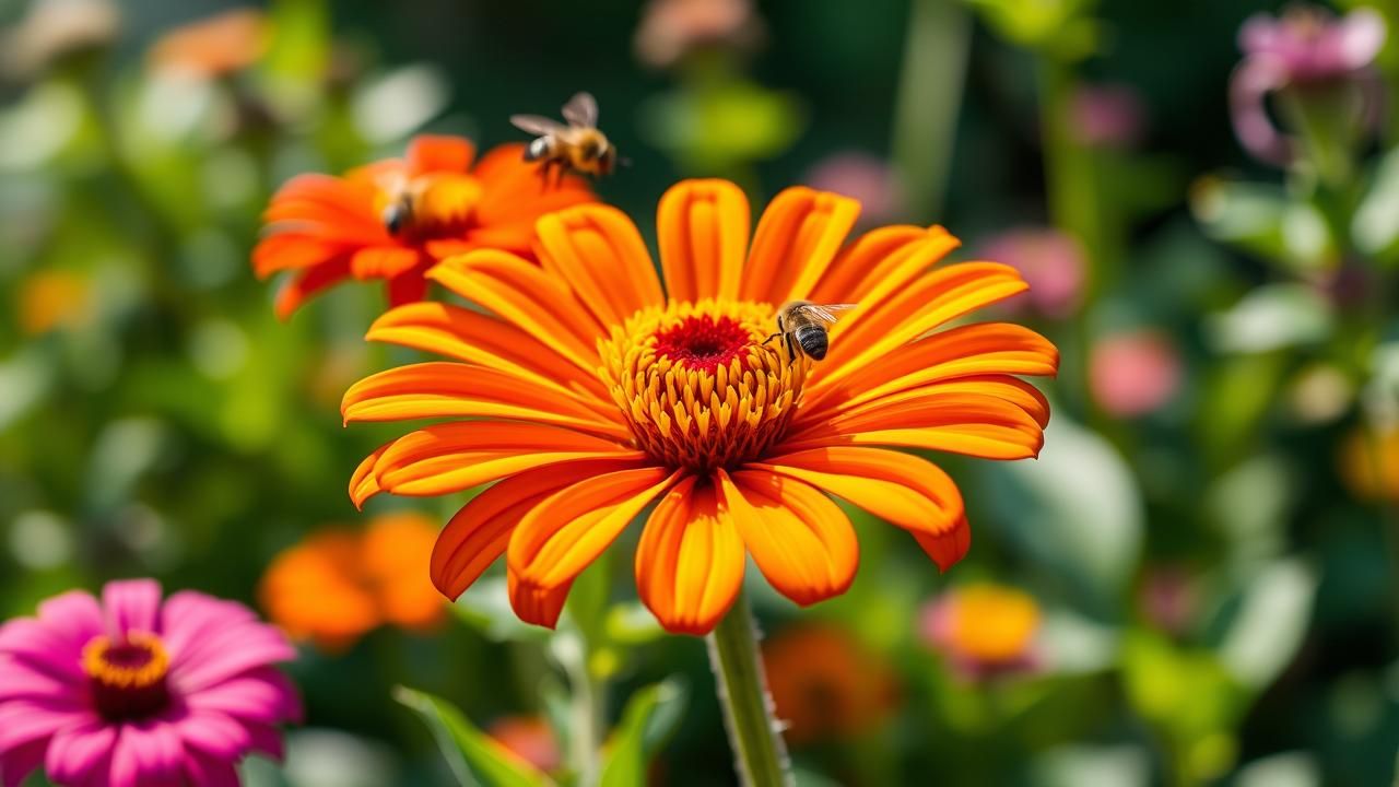 Zinnia Fleur Resiste Canicules Pollinisateurs