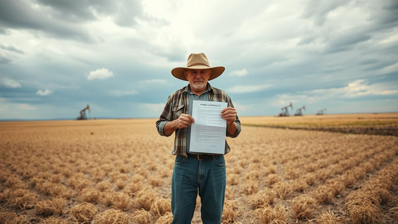 Agriculteur Vend Terre Gisement Cache Choquant