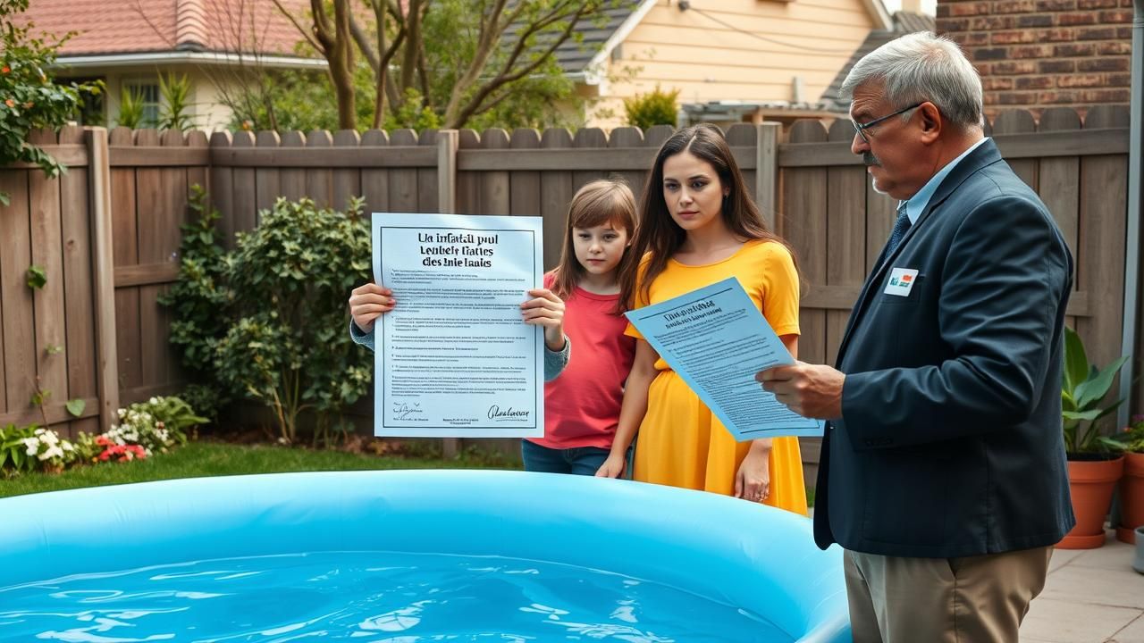 Amende Choc Piscine Gonflable Famille 500euros