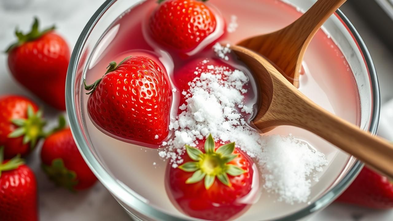 Bicarbonate Frottage Eliminent 90 Pourcent Pesticides Fraises