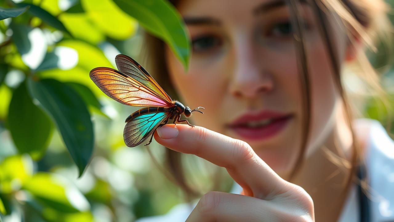 Chercheur Decouvre Insecte Rare Jardin