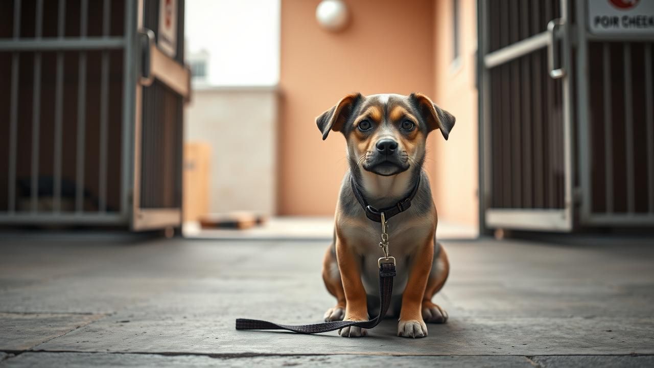 Chien Abandon Aube Raison Choquante