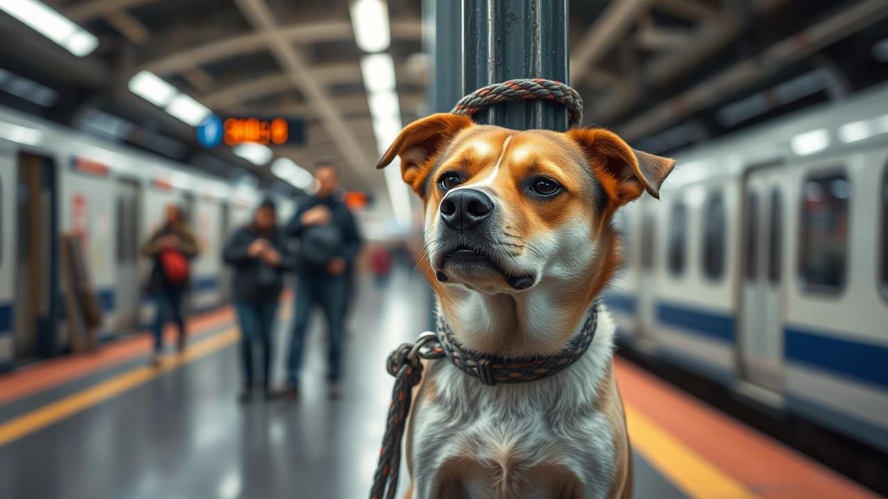 Couple Abandonne Chien Gare Weekend