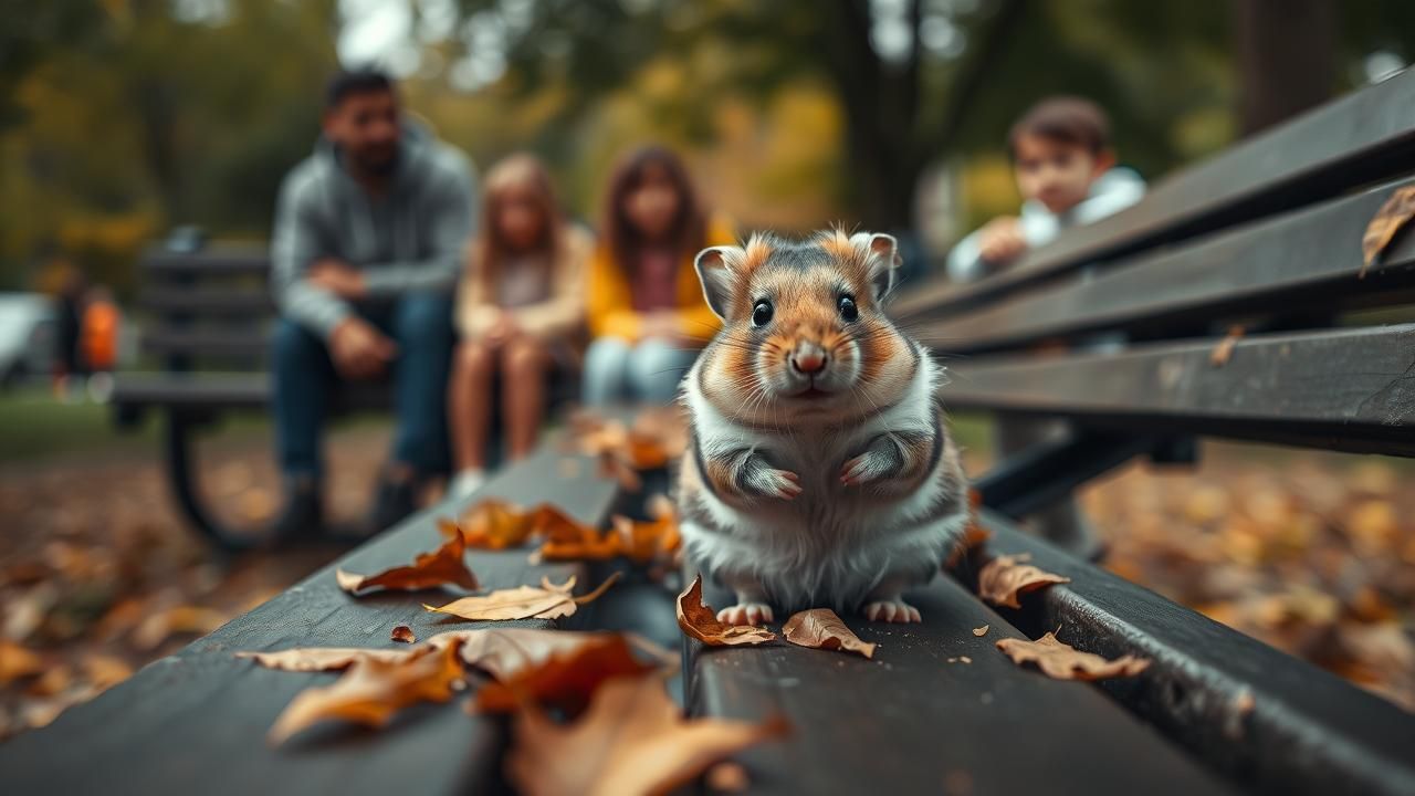 Hamster Abandonne Parc Famille Choquee
