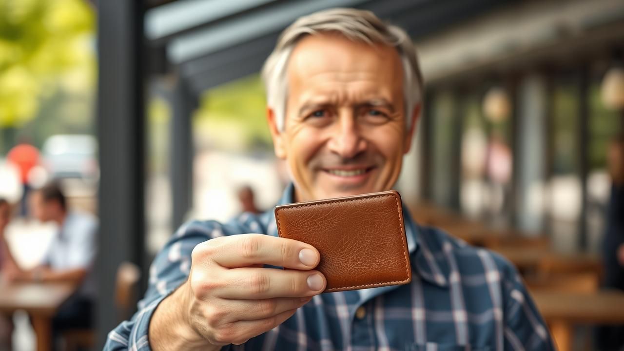 Homme Rend Portefeuille Billets 2025