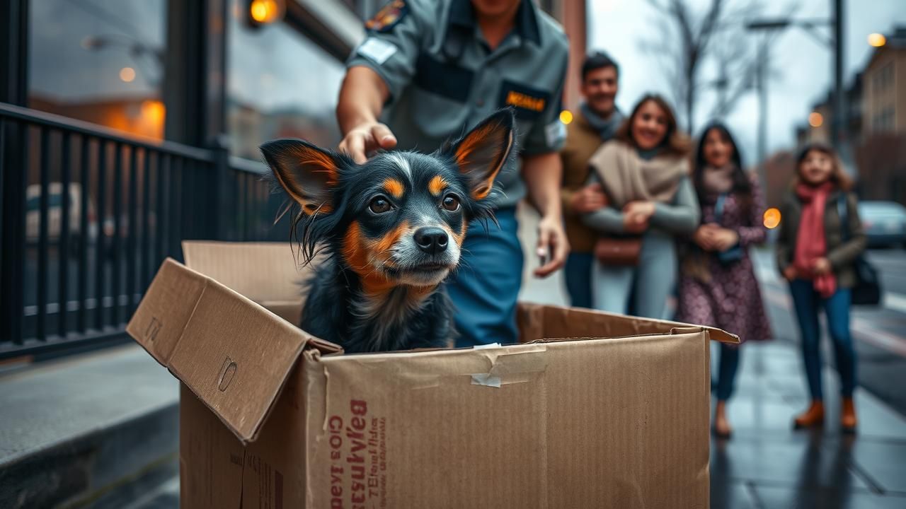 Chien Abandonne Boite Carton Espoir 2025