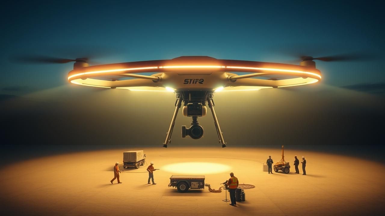 Drone Projecteur Stade Lumineux Test 2025