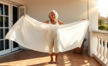 Grand Mere Rafraichit Maison Drap Mouille