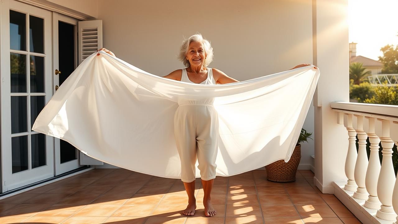 Grand Mere Rafraichit Maison Drap Mouille