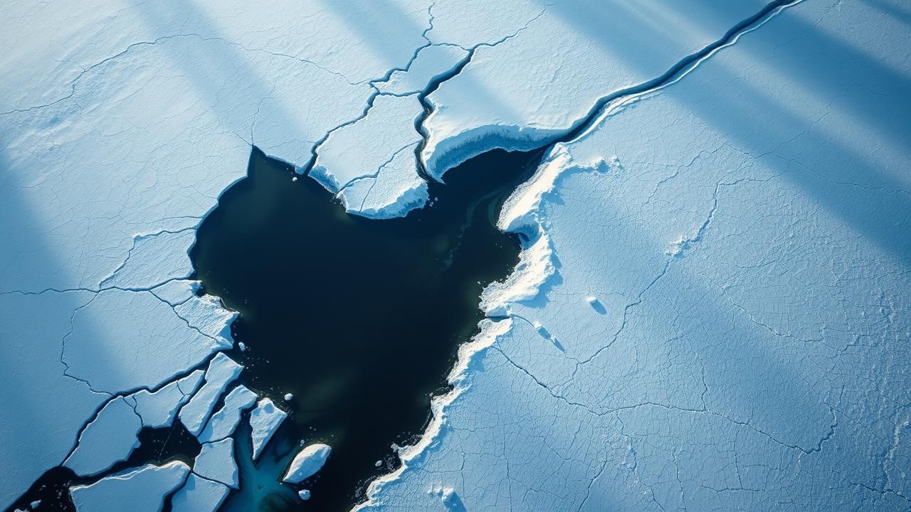 Groenland Lac Cache Fracture Glace 2014