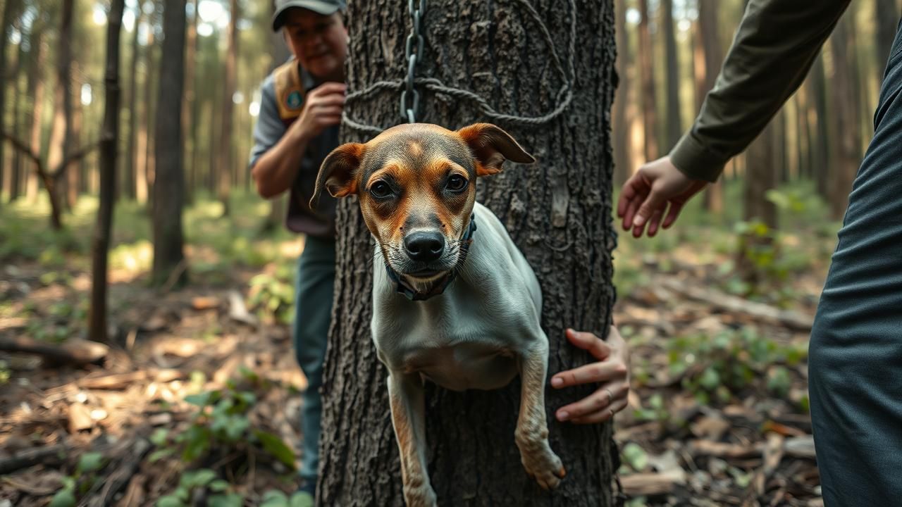 Chien Abandonne Foret Mobilisation Communaute 2025