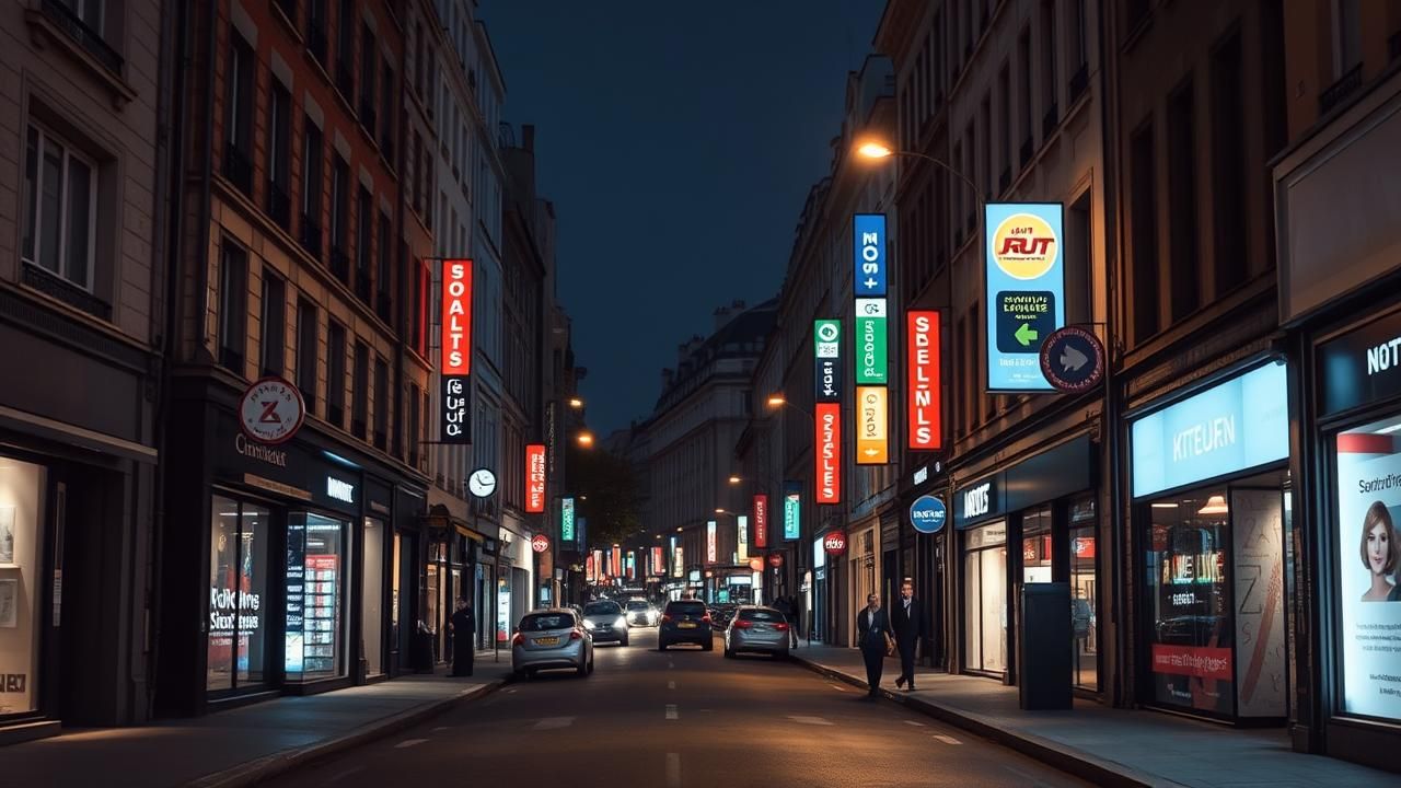 Eclairage Publicitaire 2025 France Commerces Environnement