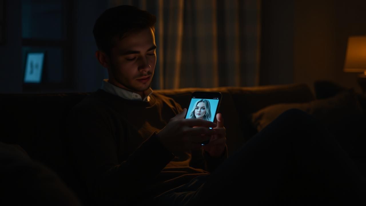 Amour Avec Ia Technologie Couple Futur