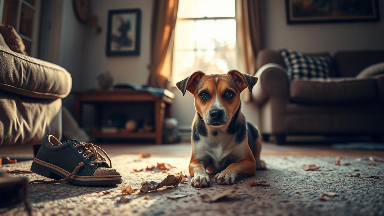 Anxiete De Separation Chien Destruction Maison