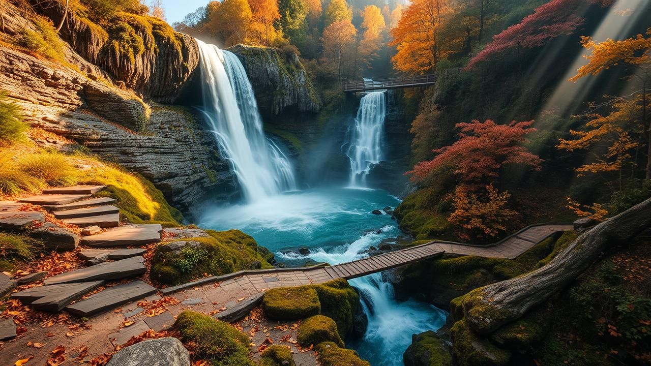 Cascade Impressionnante France Eté