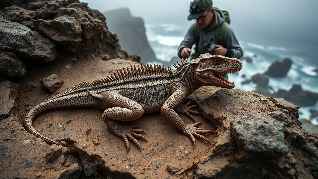 Fossile Serpent Lezard Jurassique Ecosse