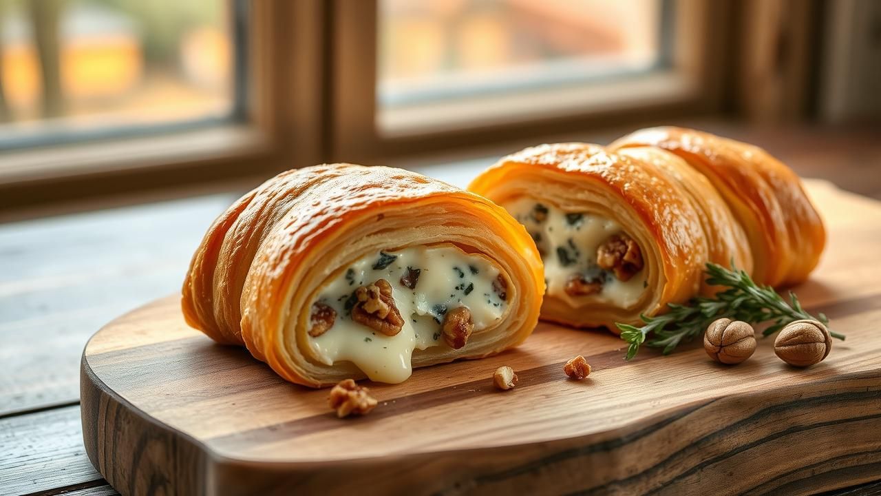 Fromage Bleu Noix Pate Feuilletee Apero
