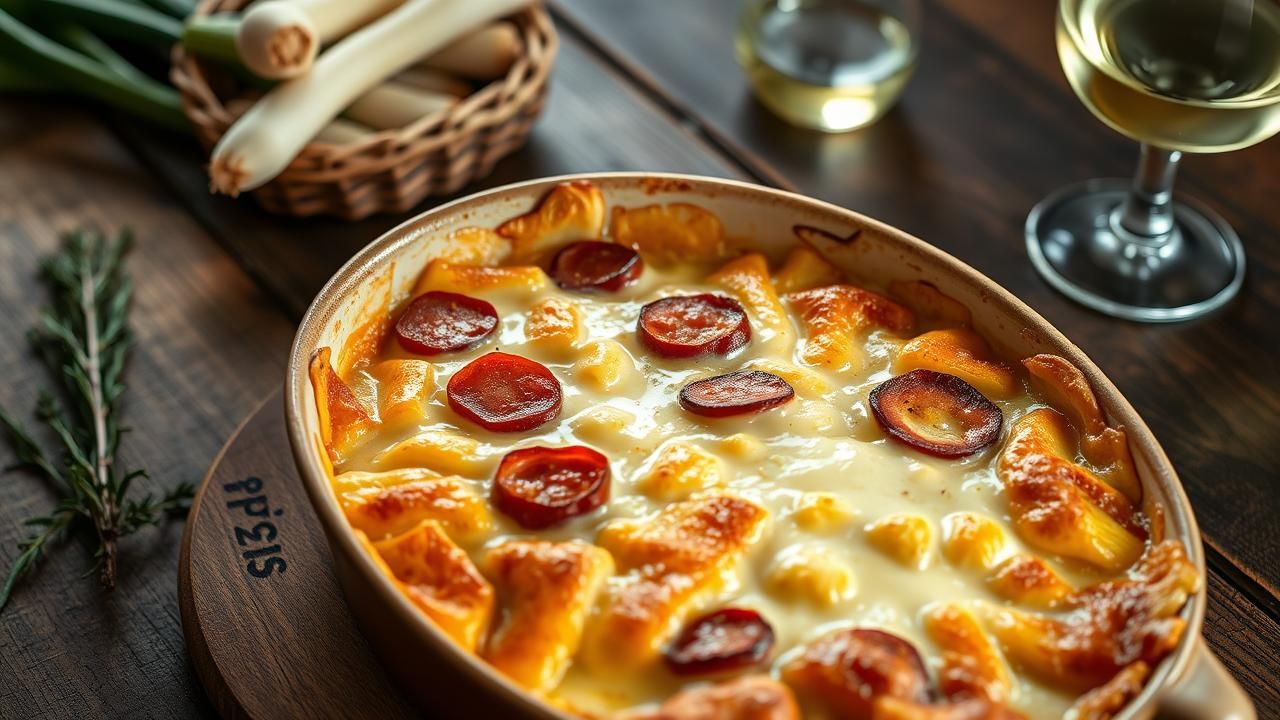Gratin Poireaux Chorizo Sensation Table Recette Reclame