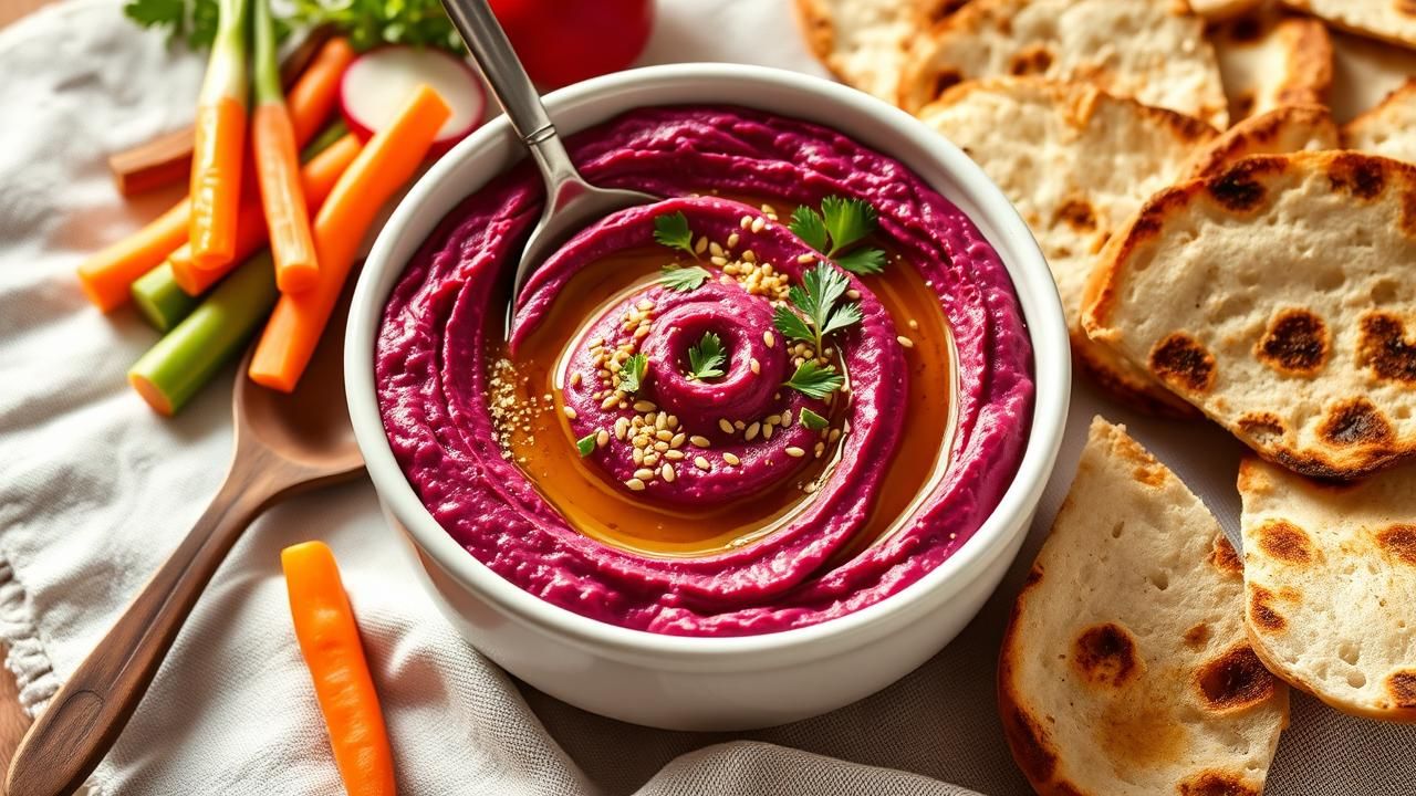 Hummus Betterave Tartinade Onctueuse 5 Minutes
