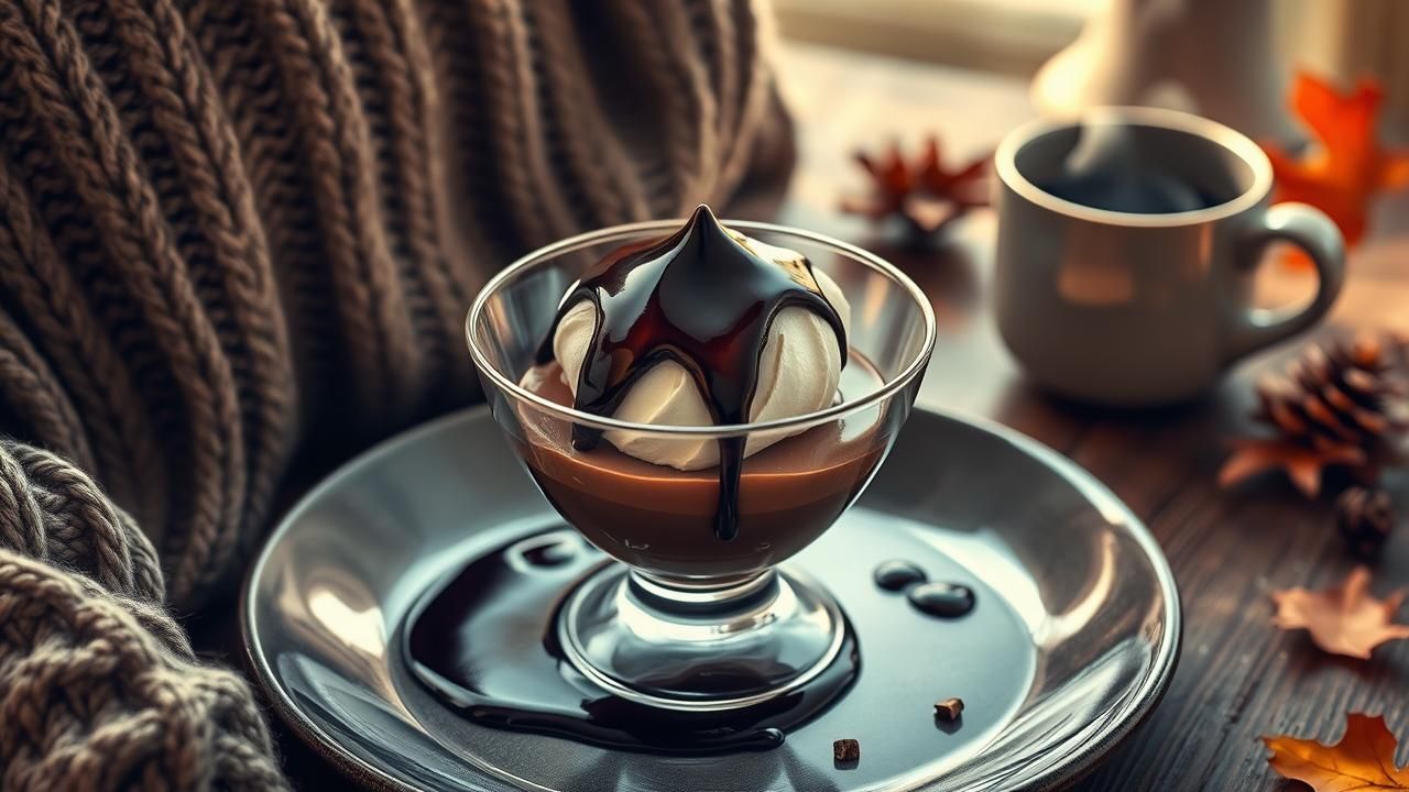 Ile Flottante Au Chocolat Dessert Legere