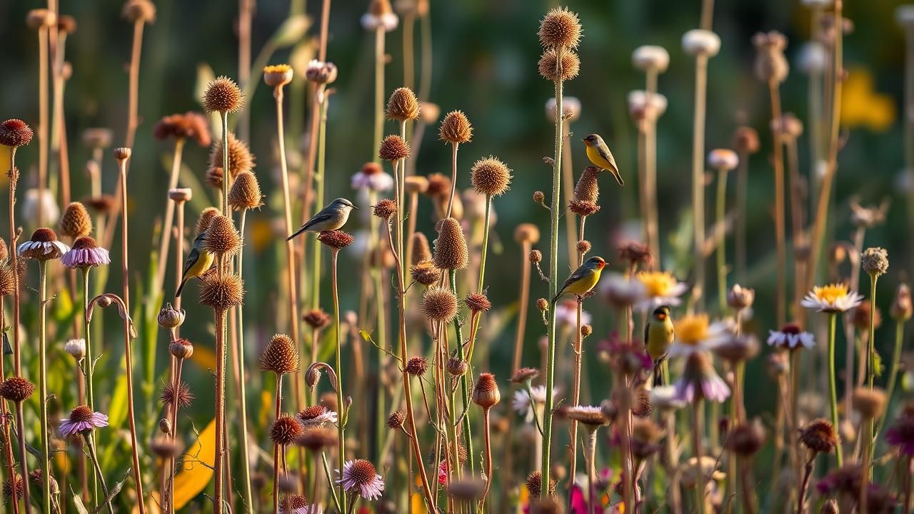 Vivaces Oiseaux Mangeoire Octobre