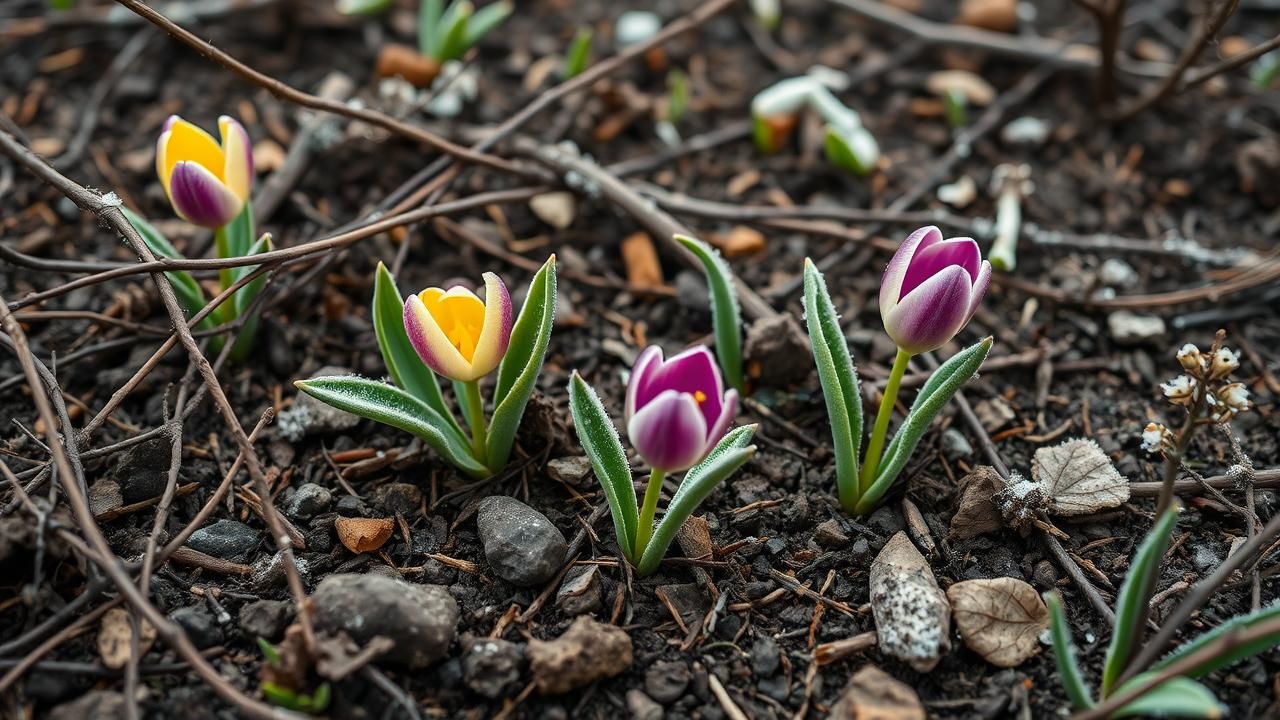 Bulbes Precoce Neige Tulipes