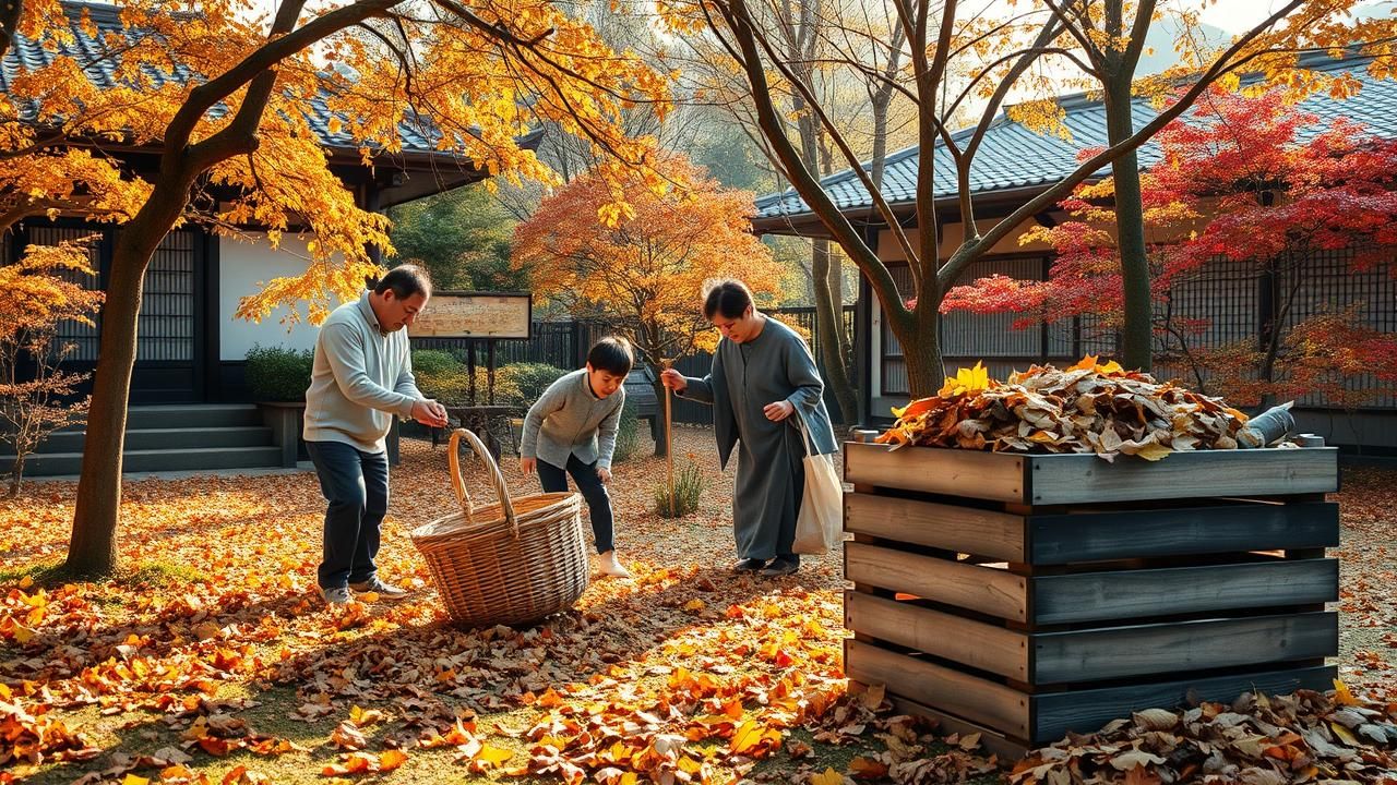 Feuilles Mortes Or Jardin Japon Geste Ancestral