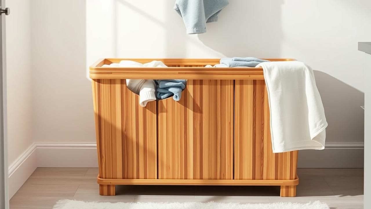 Gain De Place Buanderie Panier 3 Compartiments Xl 31e