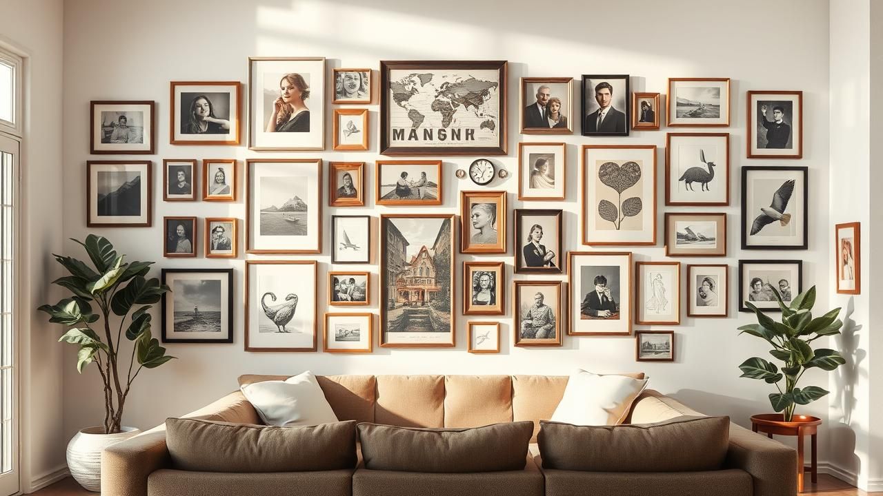 Idees Deco Mur De Cadres Astuce Bonus