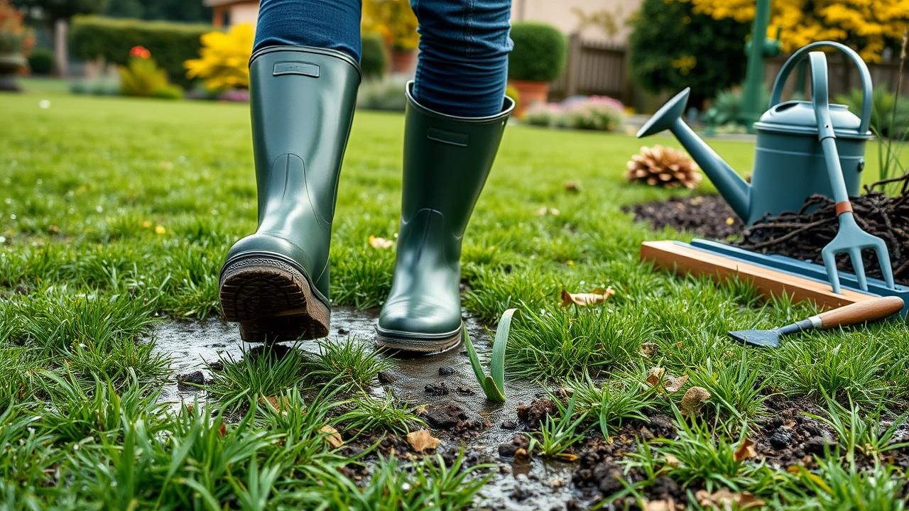 Jardinier Surprend Apres Pluie