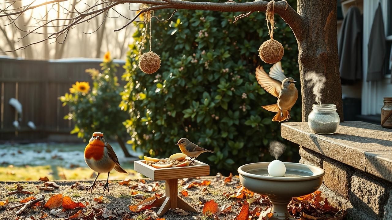 Oiseaux Souviennent Jardins Generos Restes Cuisine Novembre