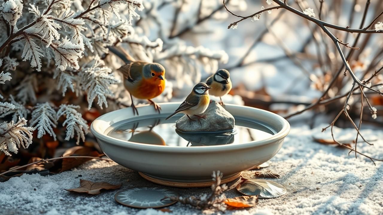 Donner Eau Oiseaux Hiver Reponse Ornithologues